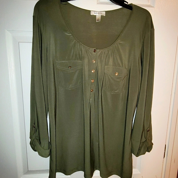 dressbarn Tops - Olive Green 3/4 sleeve top